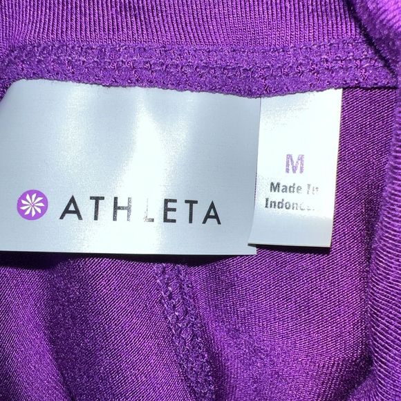 Athleta Purple Seaside Fold Over Knit Pencil Skirt Size MD Casual Comfy Pull-On - Picture 4 of 7